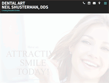 Tablet Screenshot of dentalartnj.com